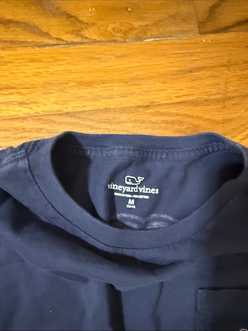 Vineyard Vines White Long Sleeve Pocket  Tee and Navy Long Sleeve Pocket Tee - Picture 4 of 8